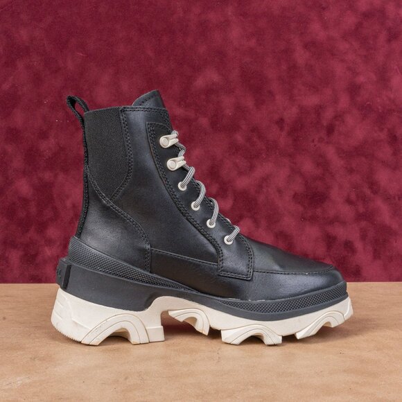 Sorel Women Brex Waterproof True Black Leather Platform Chelsea Boots sz 9 - Picture 8 of 8